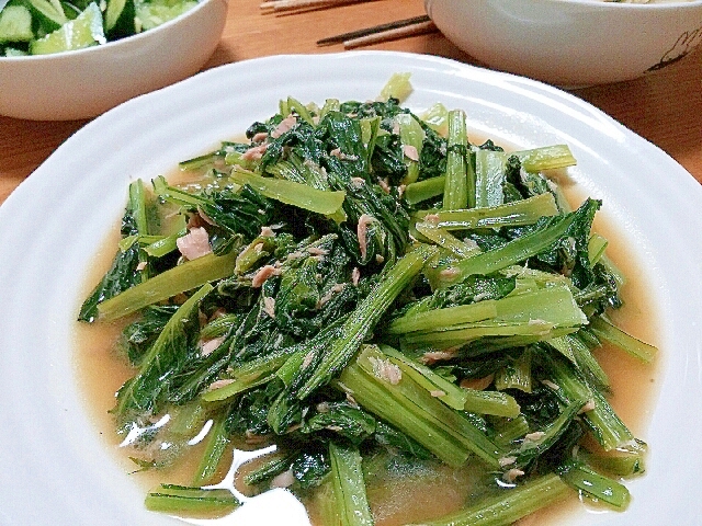 小松菜とツナの煮浸し