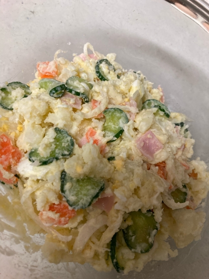 Guuママちゃん，こんばんは♪めっちゃ美味しいねぇ！！いつもポテトサラダって適当に作ってたけど作り方でこんなにも味が違うんだねぇ！今まで作った中で一番美味しい！