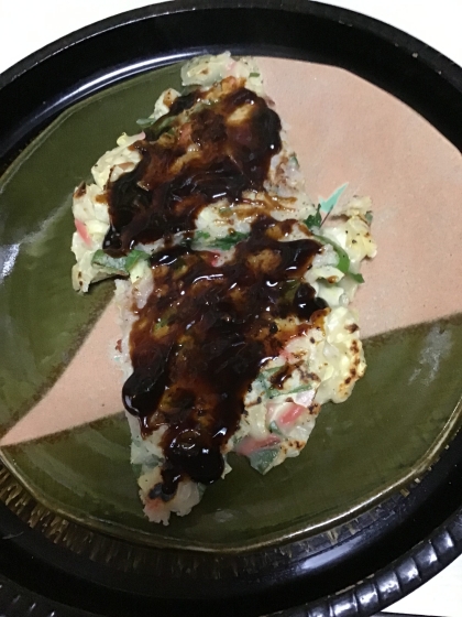 キャベツとにらのお好み焼き