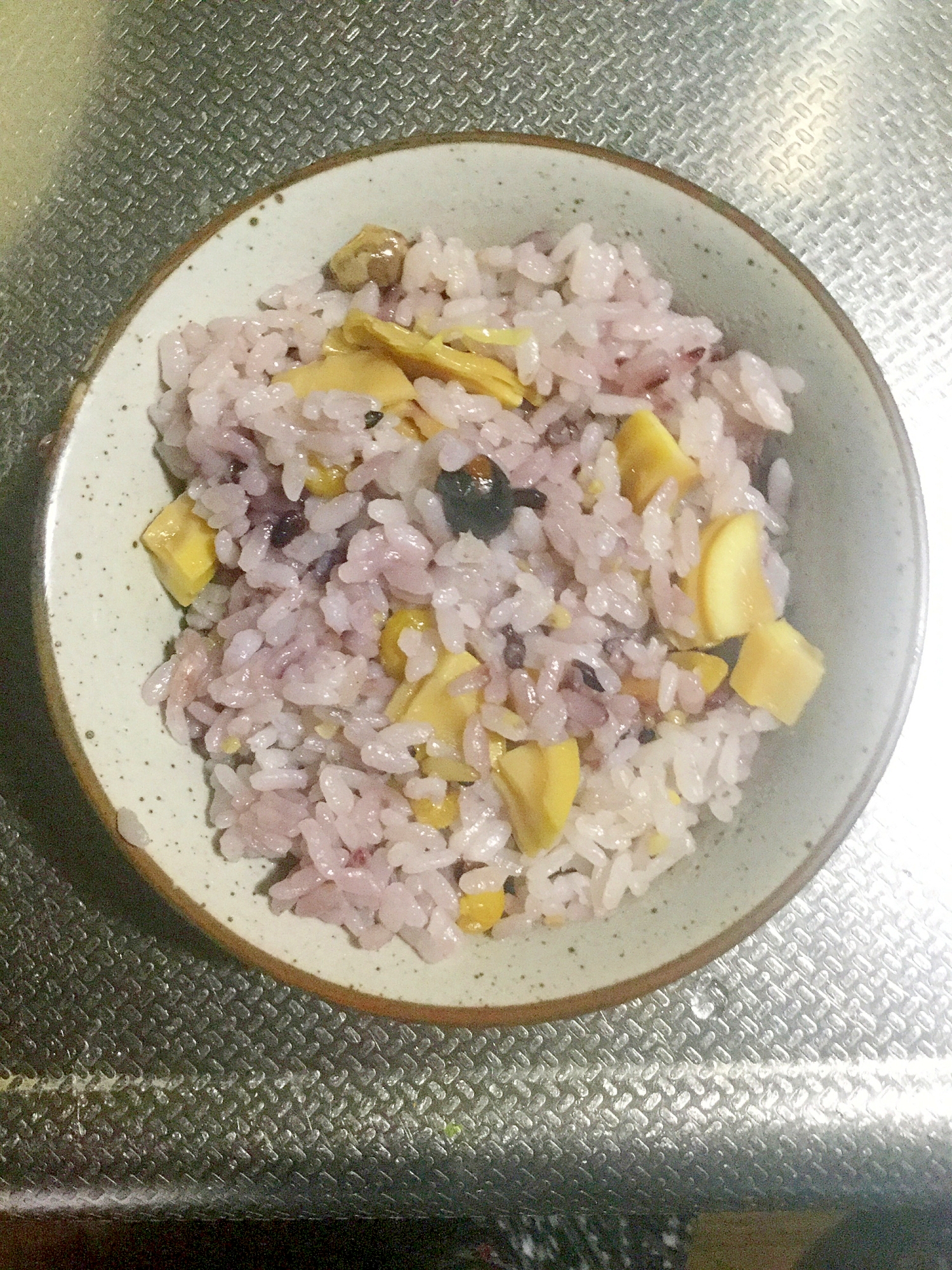 雑穀米deたけのこご飯。