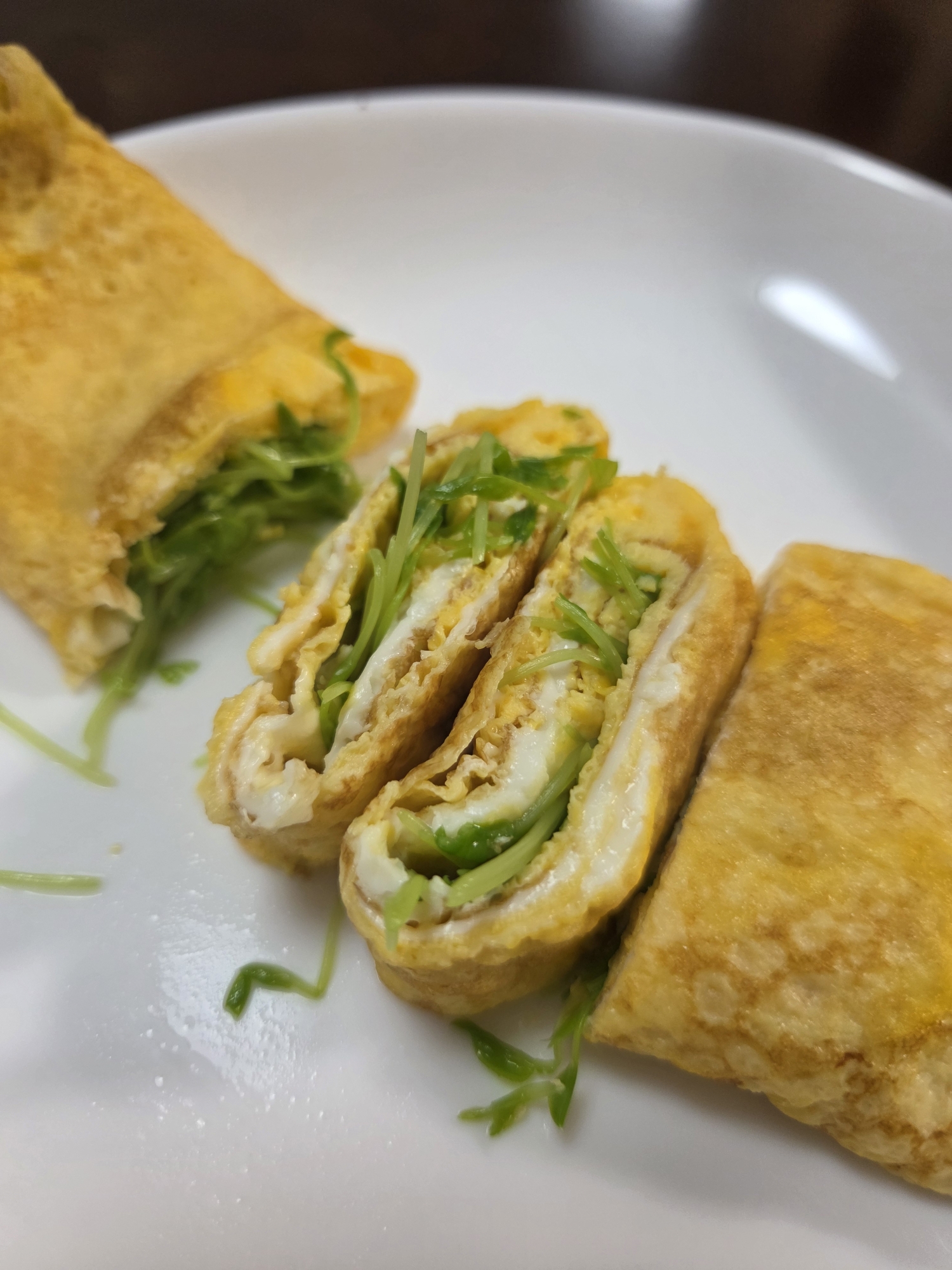 豆苗入り卵焼き