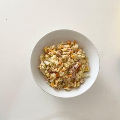 ベーコンと梅干しの卵炒飯
