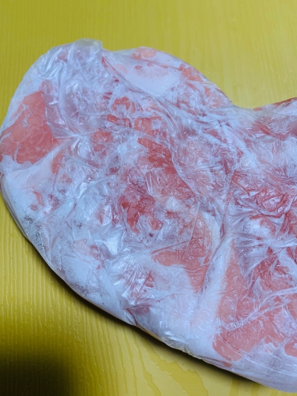 豚こま肉を冷凍保存☆塩味