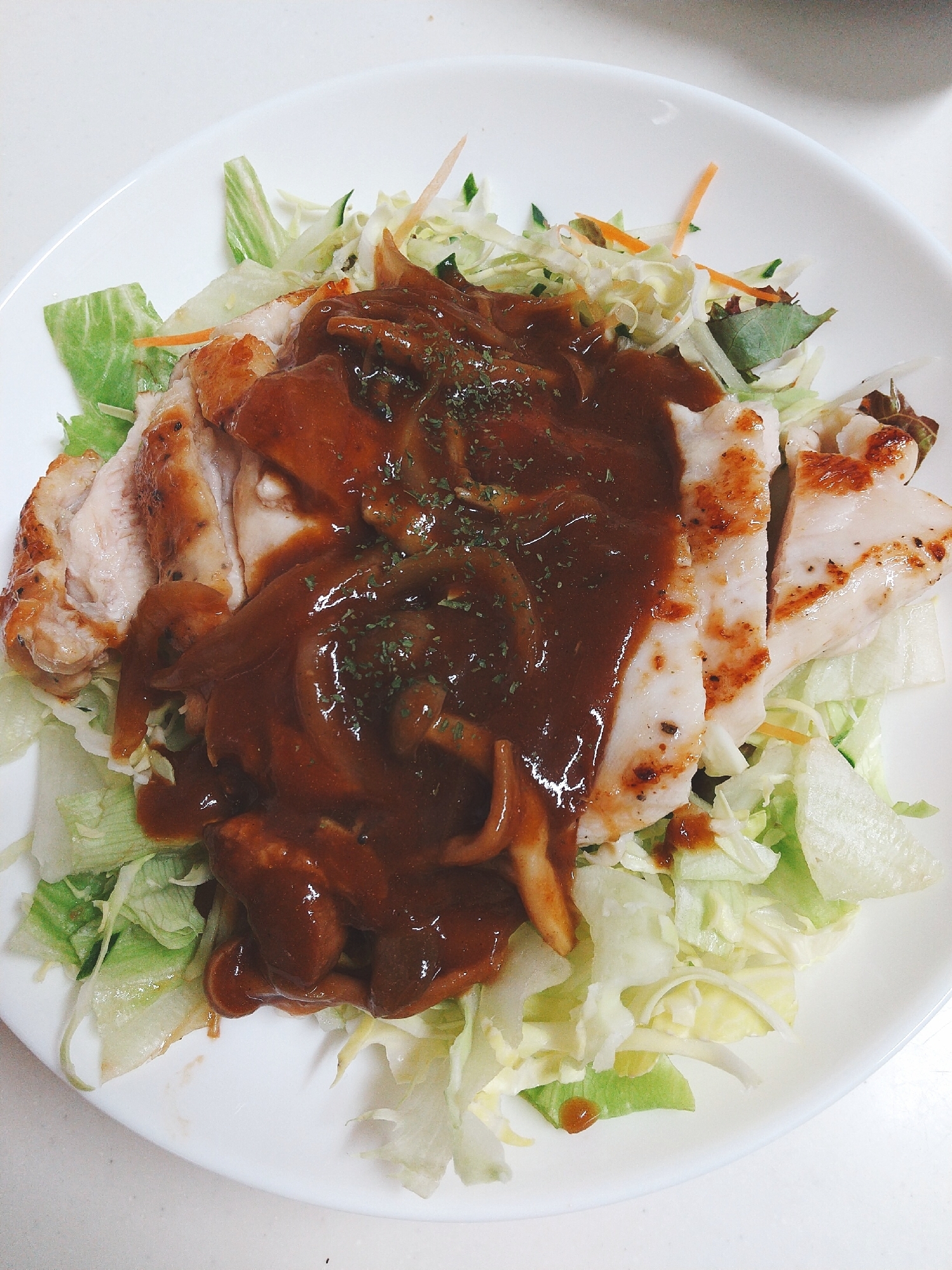 ハヤシライスリメイク♪鶏肉のソテーのハヤシソース