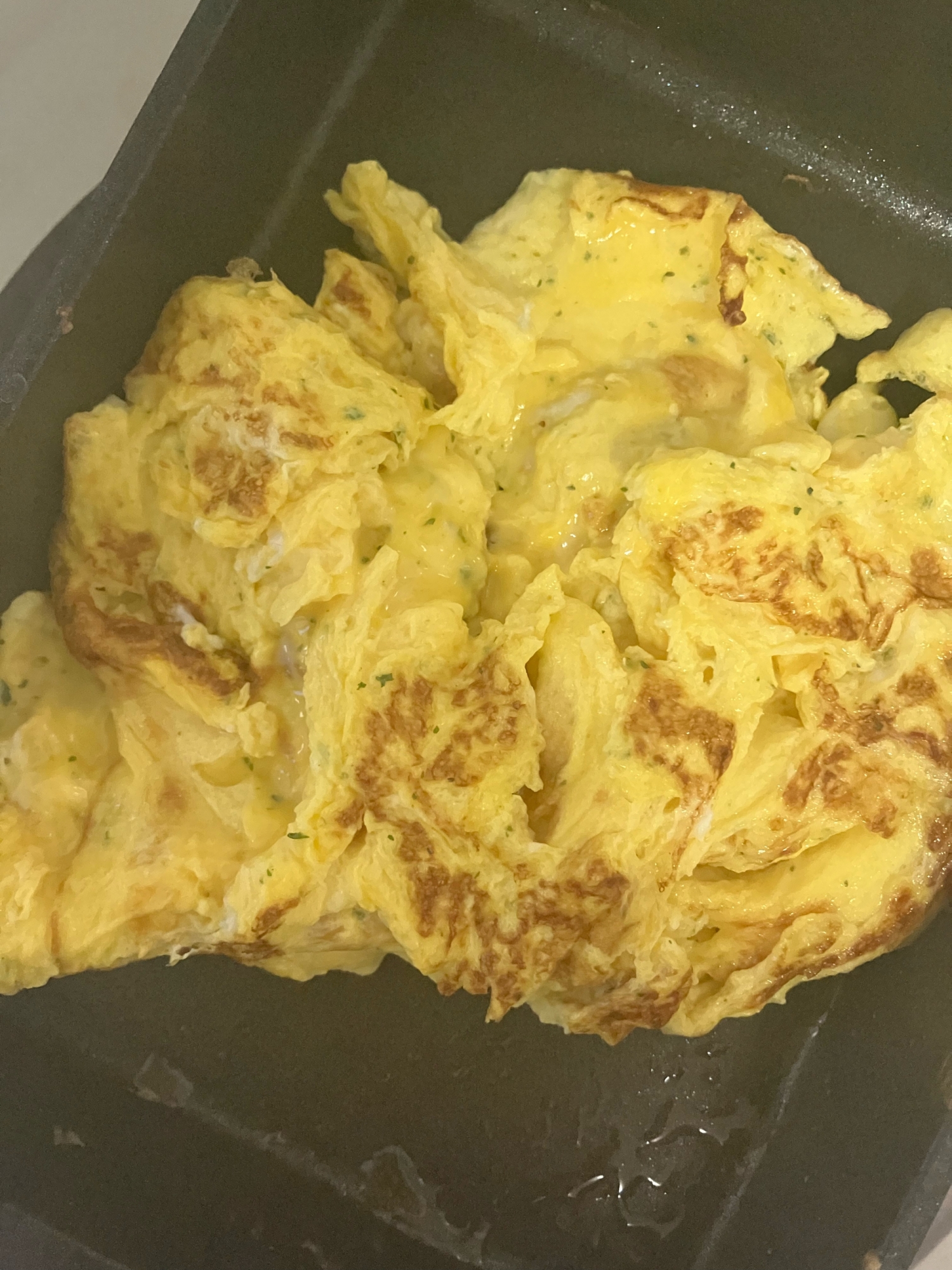 弁当用　パセリ入りスクランブルエッグ