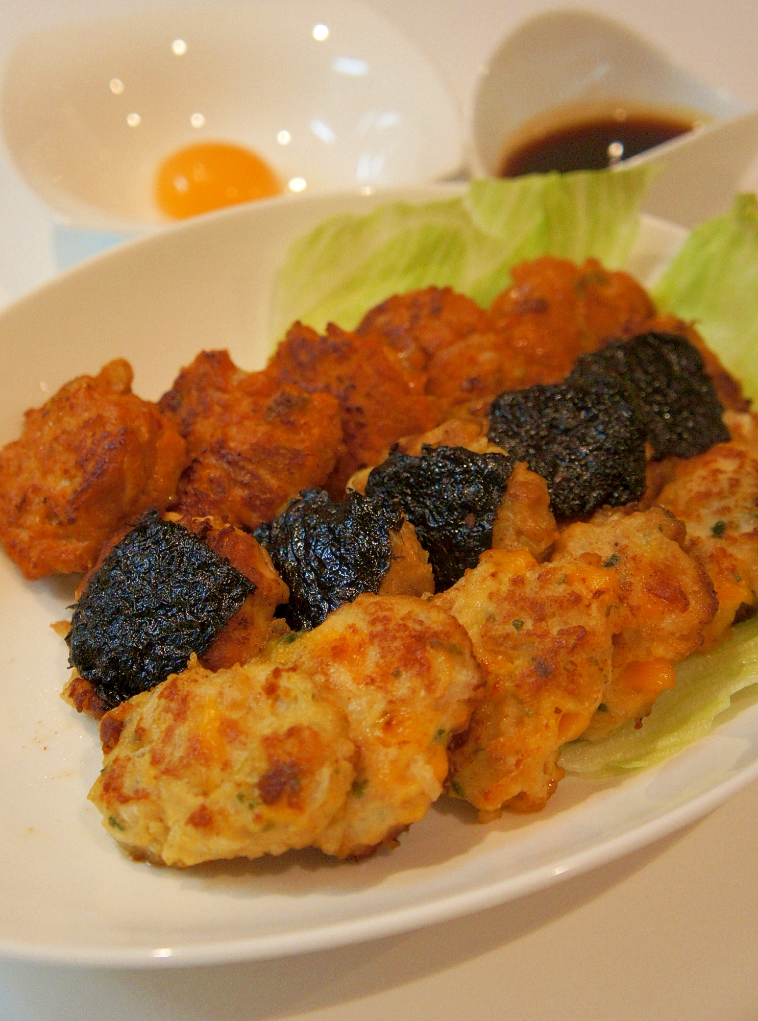 鶏ひき肉で♪焼き鳥屋さんの三種のつくね