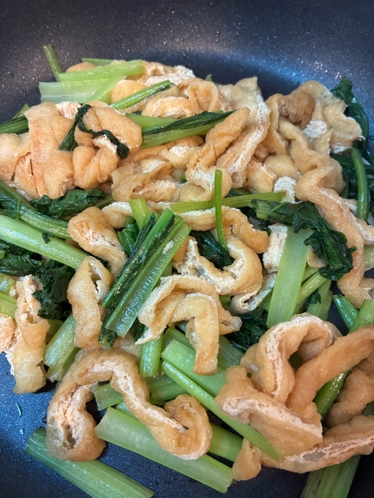 【簡単副菜】小松菜と油揚げの煮浸し