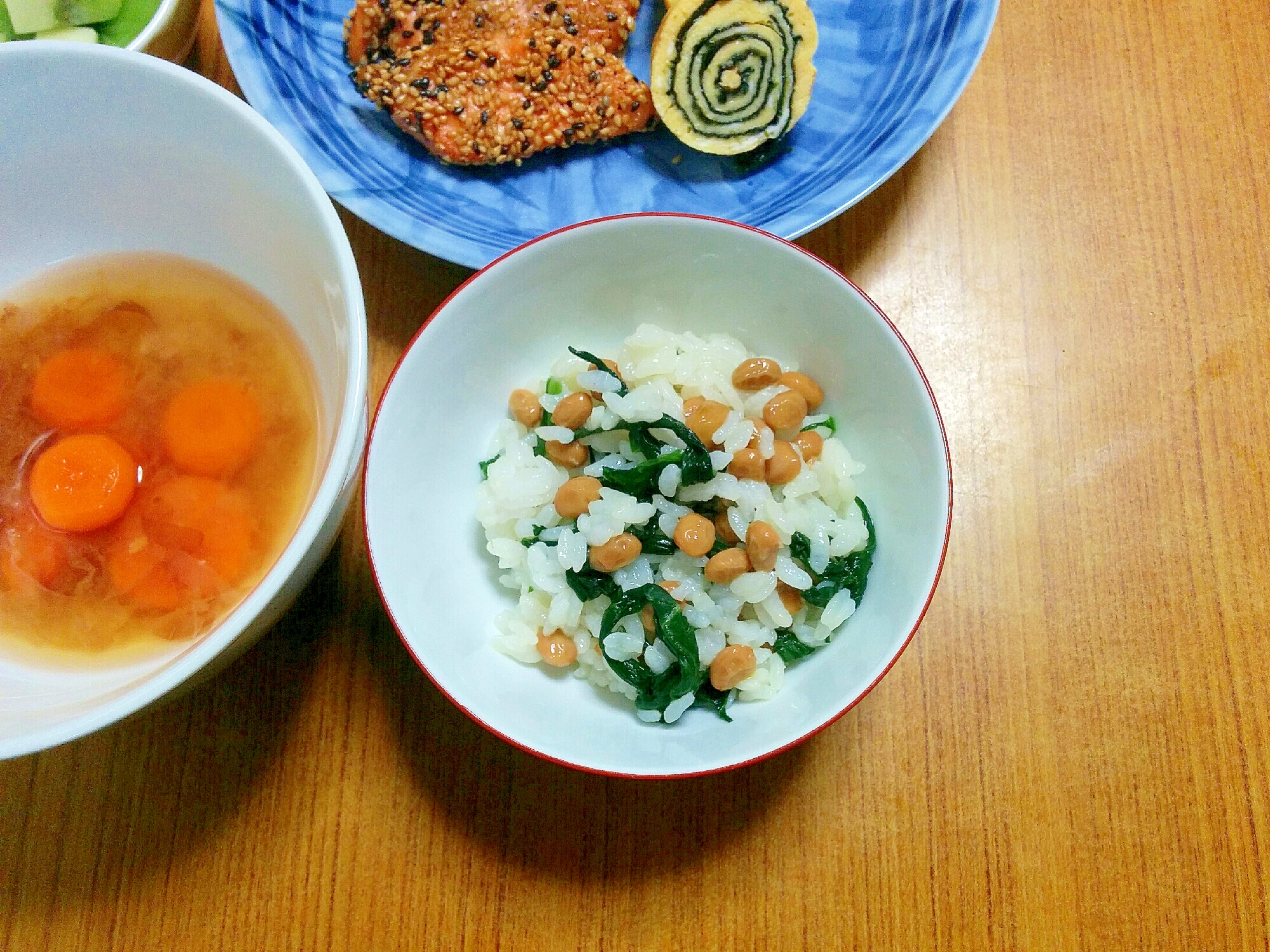 栄養◎小松菜納豆ご飯