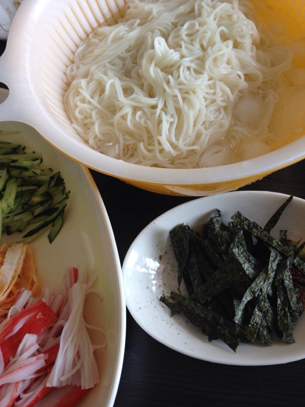 そうめん つけ麺風