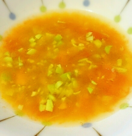 【離乳食中期】ミニトマトとかぼちゃと枝豆のスープ
