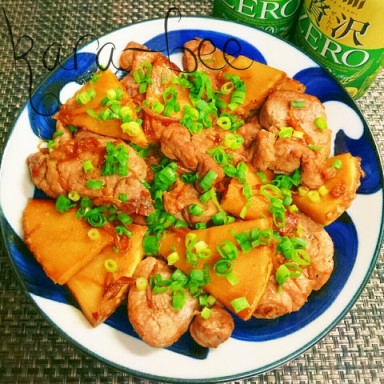 ご飯が進む♡たけのこと豚ヒレのスタミナ生姜焼き