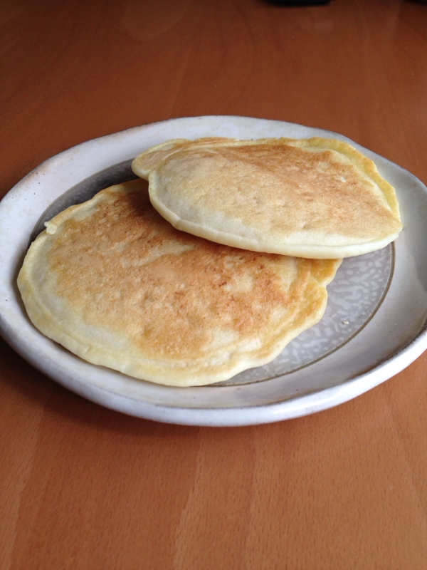 もちもち♪豆腐とバナナの米粉パンケーキ