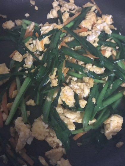 ニラ玉子炒め物