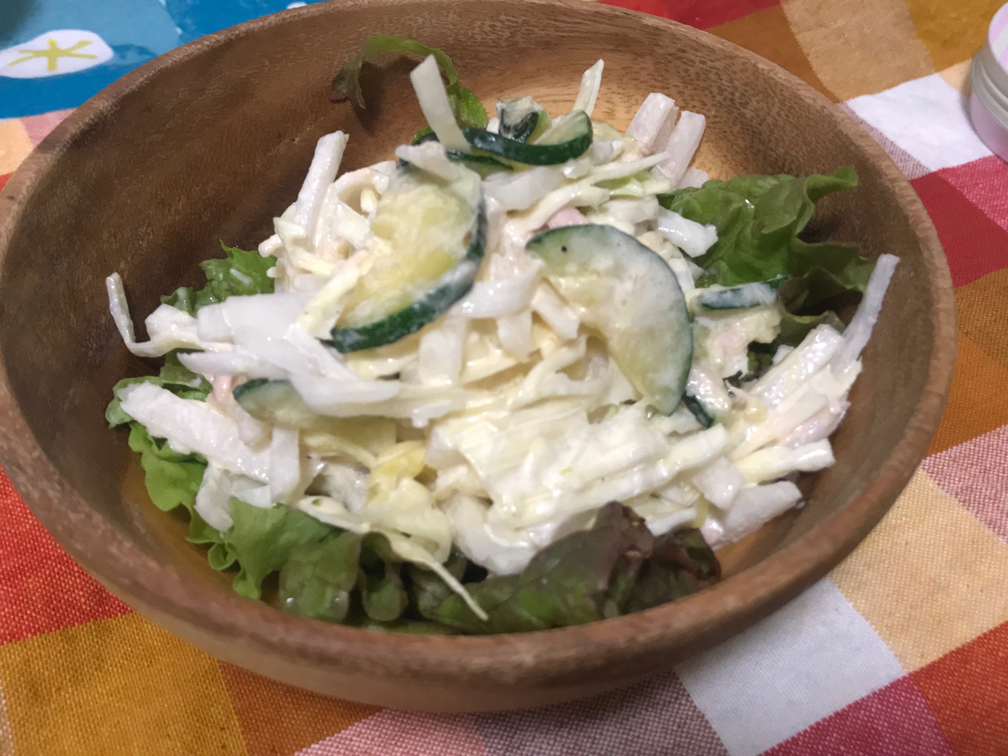 ズッキーニを炒めて♪大根でポリポリ食感サラダ