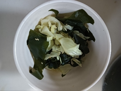 春キャベツと新わかめの酢の物♪