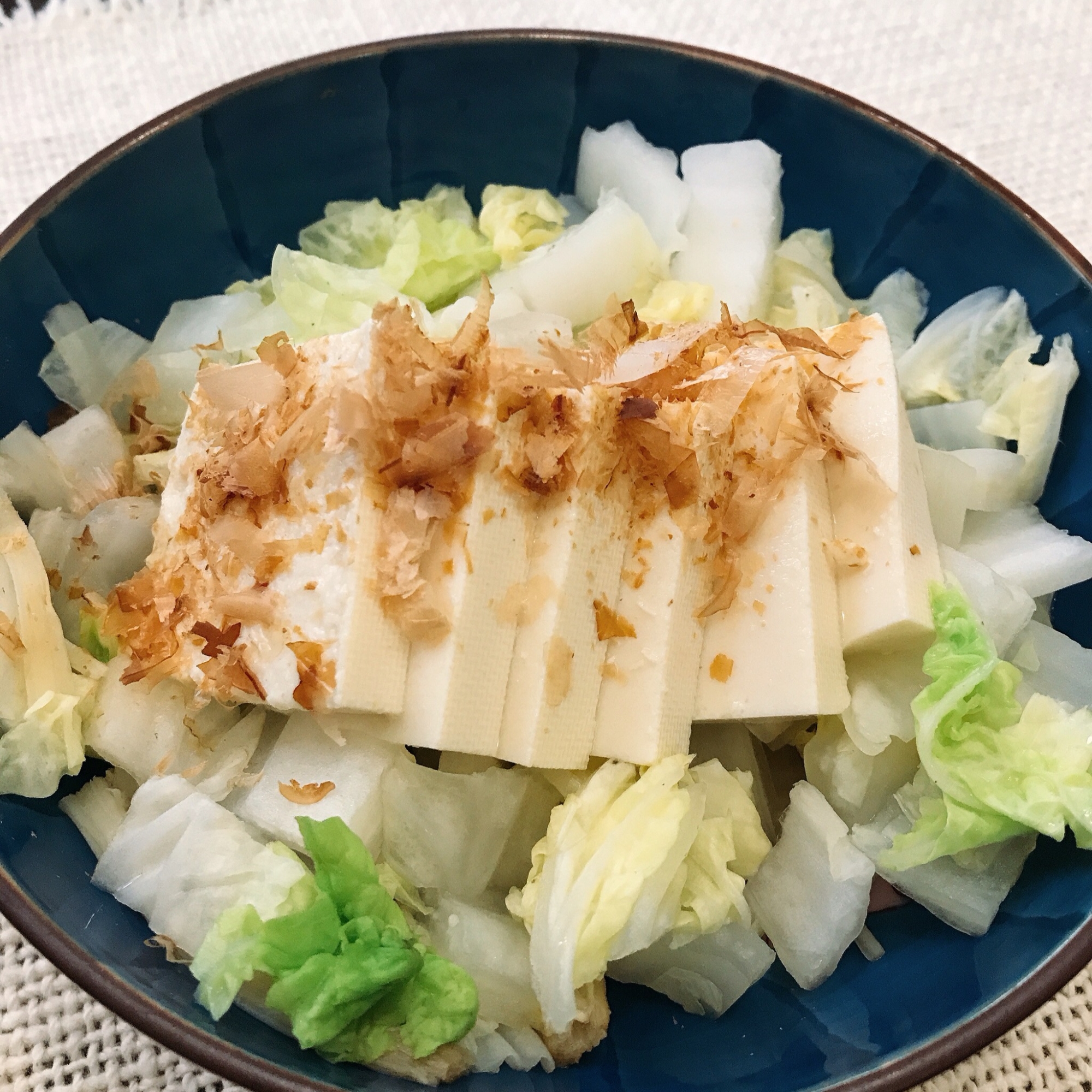 白菜と豆腐の蒸しサラダ