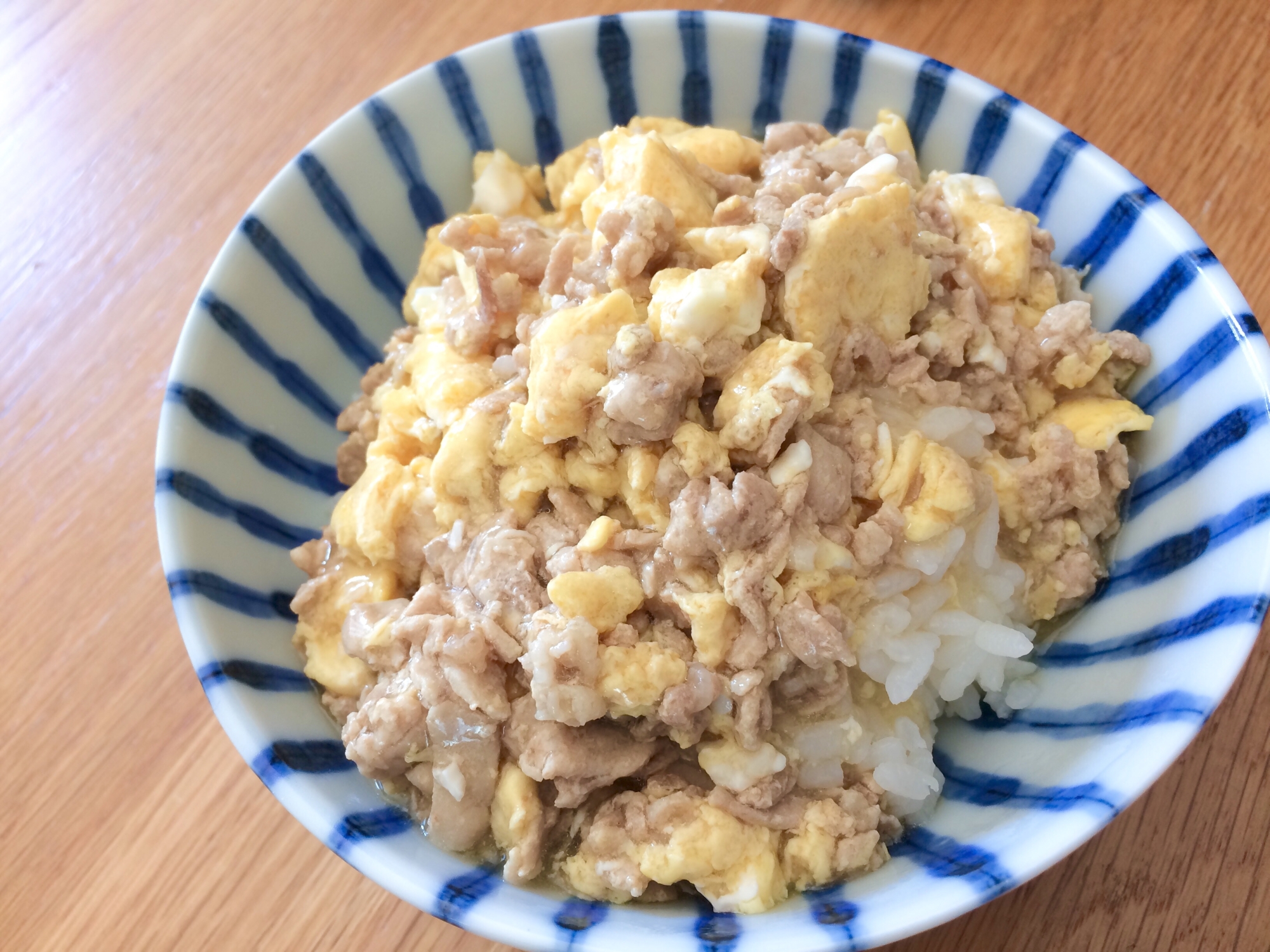 幼児食！卵と豚肉のどんぶり