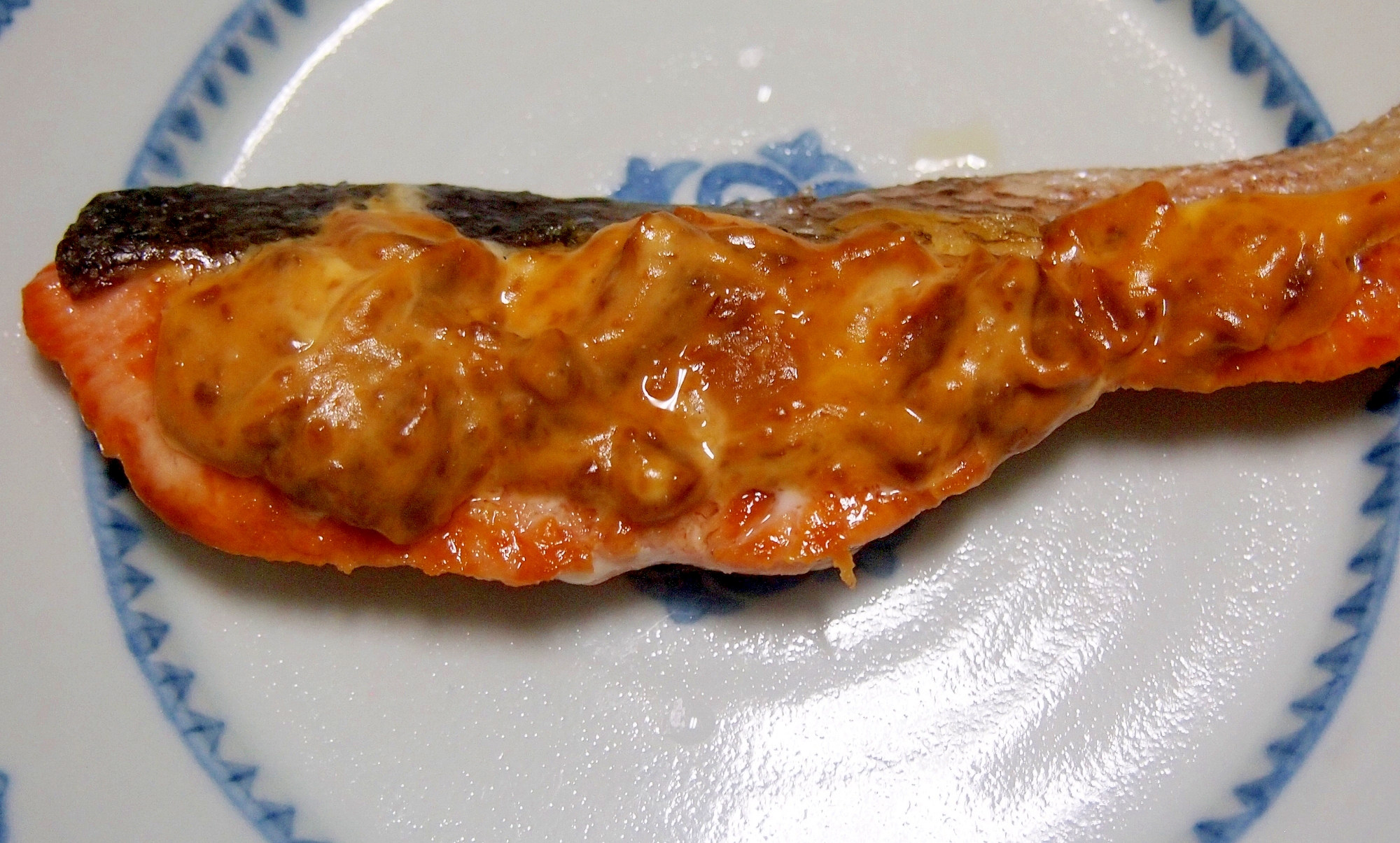 鮭の柚子胡椒味噌マヨ焼き