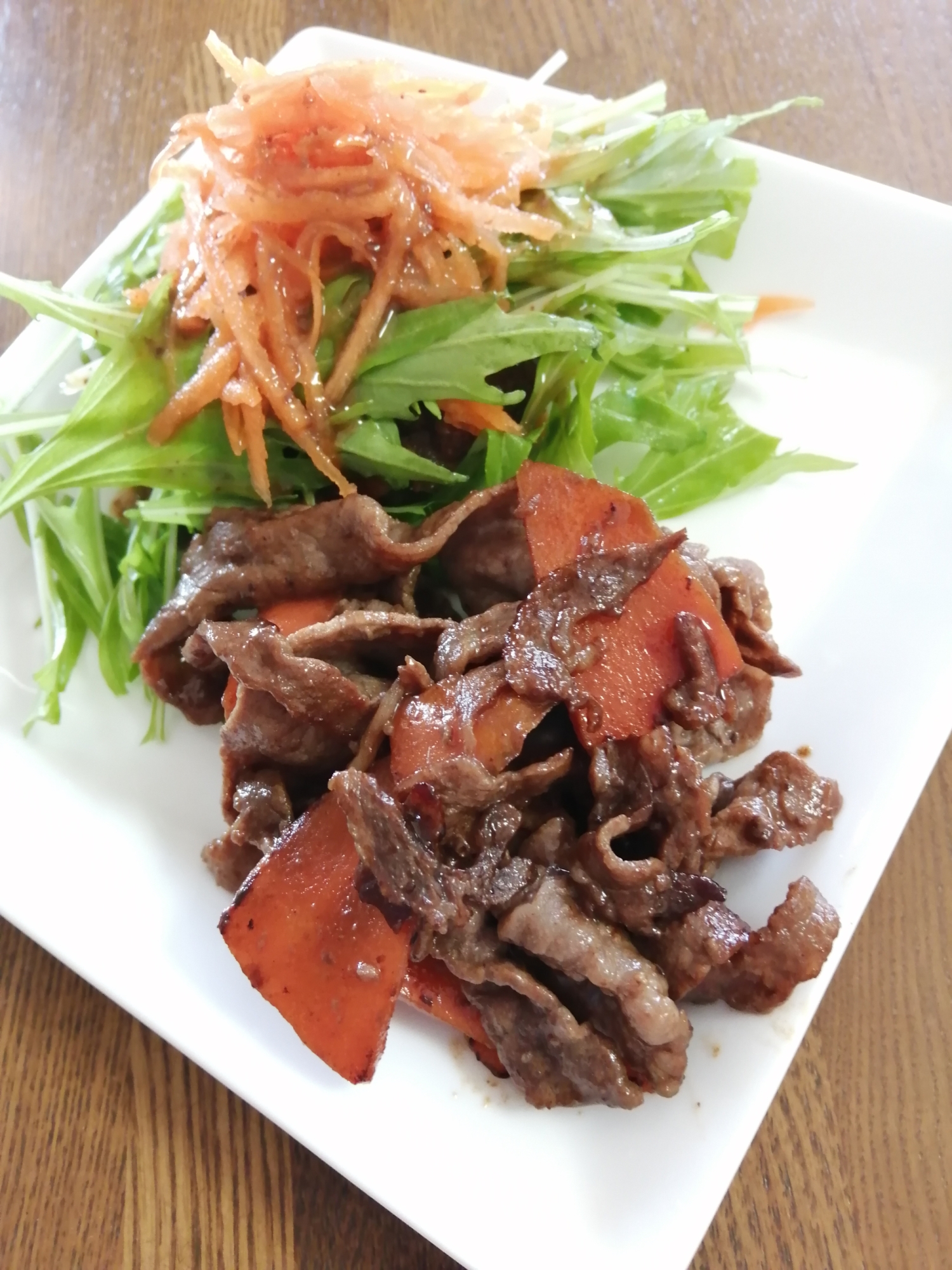 ごはんにぴったり 牛肉と人参の甘辛炒め レシピ 作り方 By ぐー ゆるっと節約主婦 楽天レシピ