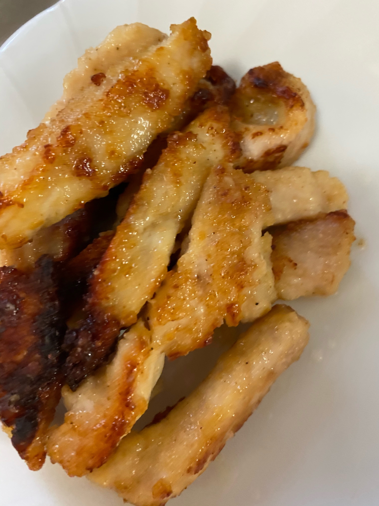 鶏胸肉でスティックチキンの揚げ焼き