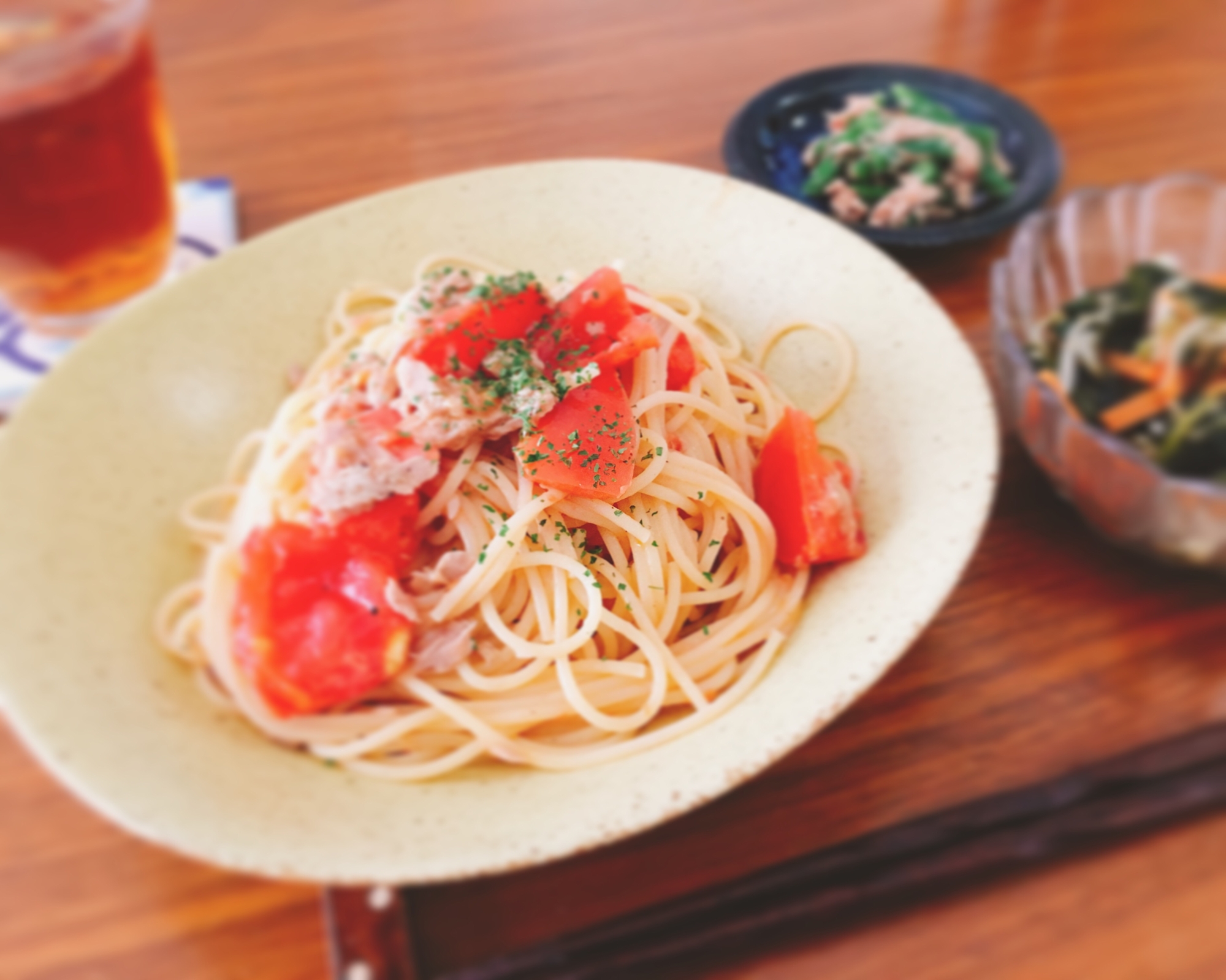 パパっと♪トマトとツナのカフェ風パスタ