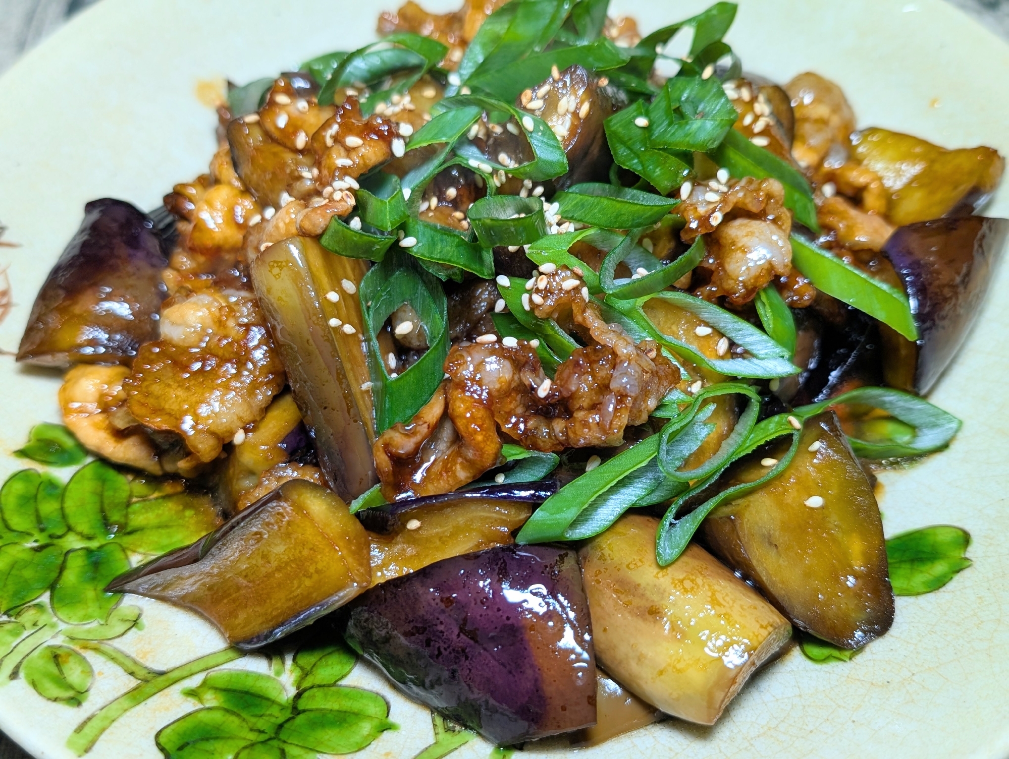 茄子と豚肉の甘辛旨炒め