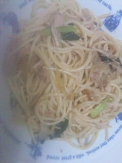 簡単すぎてびっくり☆ツナ玉ねぎパスタ☆めんつゆのみ