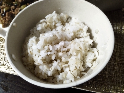 圧力鍋なら簡単！押し麦ごはん