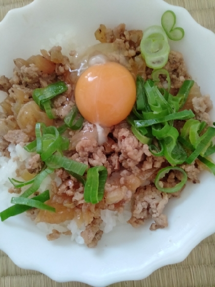 しょうが焼きの味♪豚ひき肉 de そぼろ丼