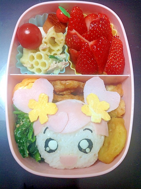 ドキドキプリキュア アイちゃんのキャラ弁 レシピ 作り方 By Miku4492 楽天レシピ