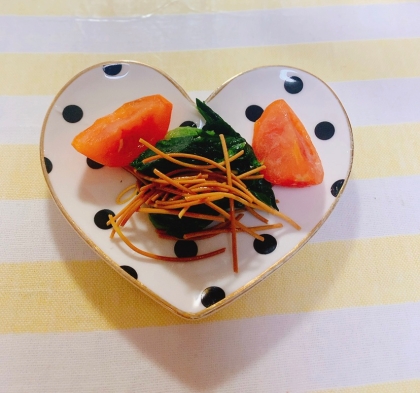 ほうれん草サラダ☆チキンラーメン和え