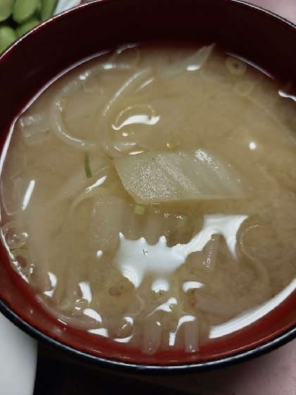 いりこ出し白菜豆腐のお味噌汁ෆ˚*