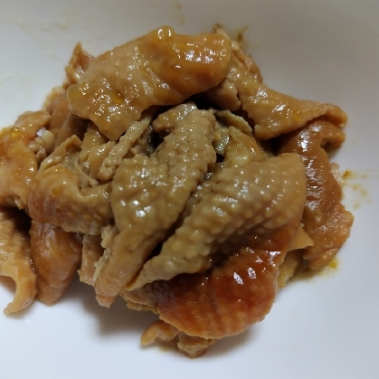 コラーゲンたっぷり♪鶏皮の甘辛煮