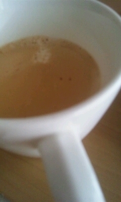 朝いただきました☆
塩麹、初めてコーヒーに入れましたが、美味しいですね！
体が温まりました(*^O^*)