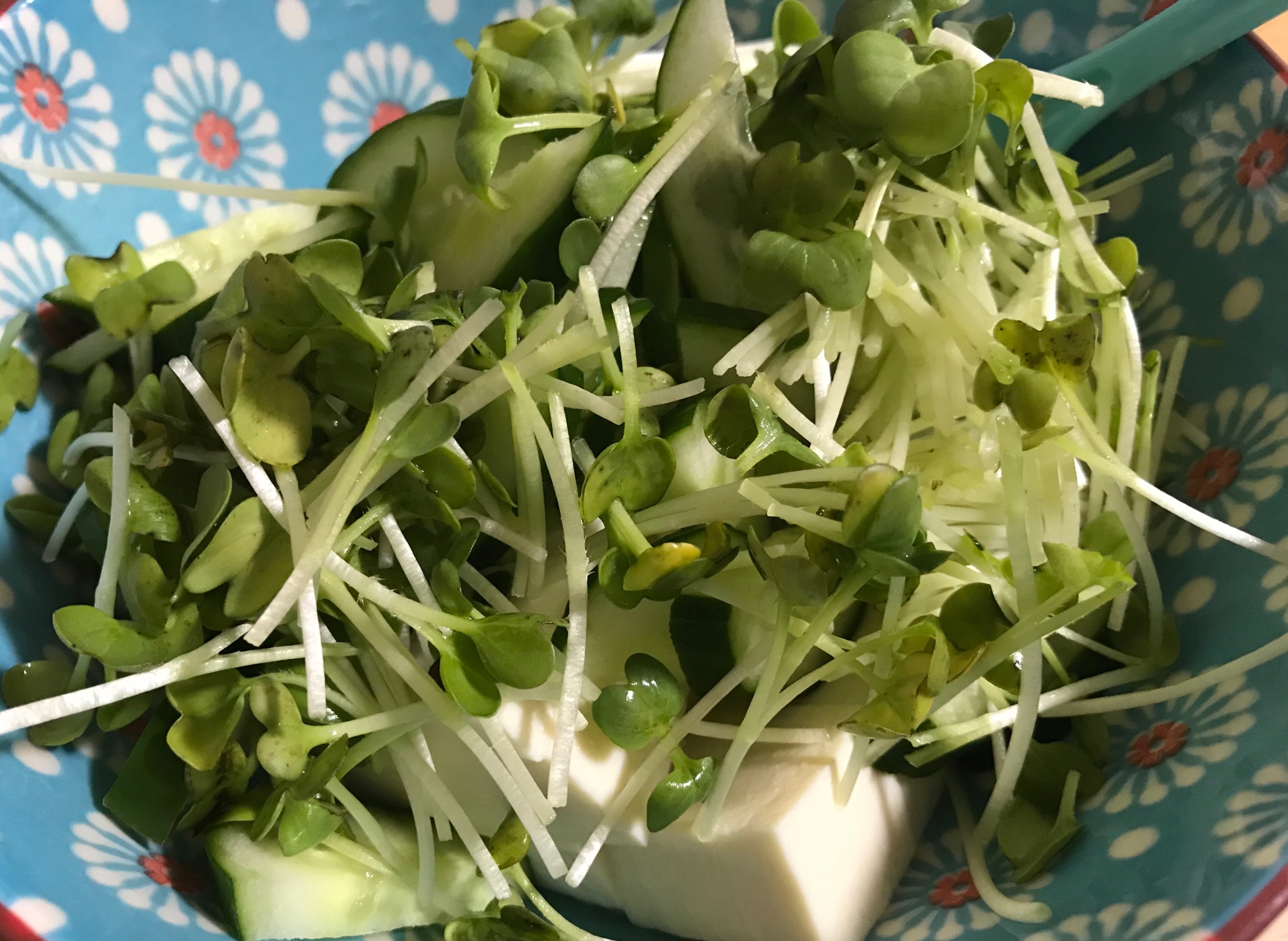 豆腐きゅうりカイワレのサラダ