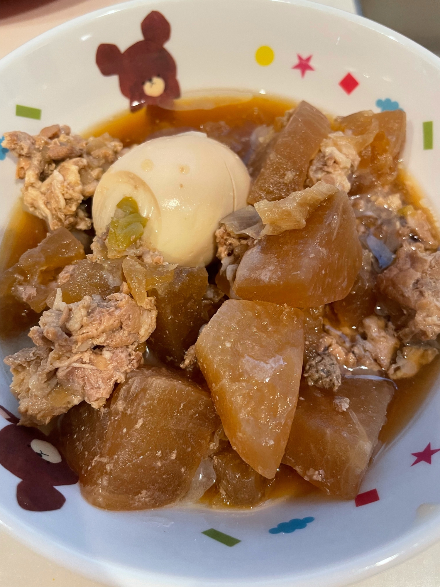 【圧力鍋】大根と豚肉の煮物