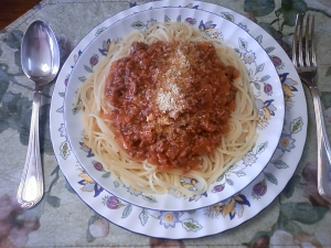 すごく美味しいミートソーススパゲッティ