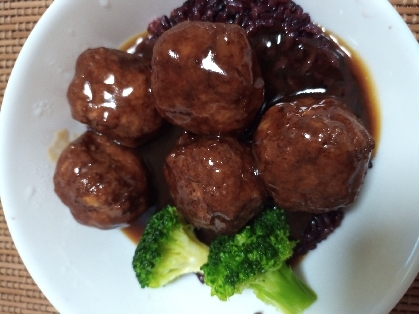 美味しい❣️〜黒酢たれの肉団子〜