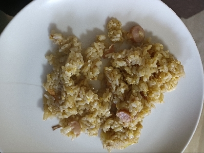 卵とキャベツのキムチチャーハン