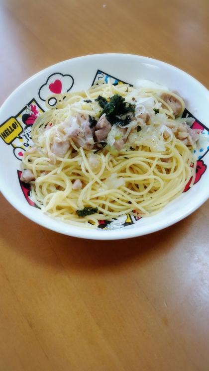 おうちパスタ屋♡ねぎ塩鶏パスタ