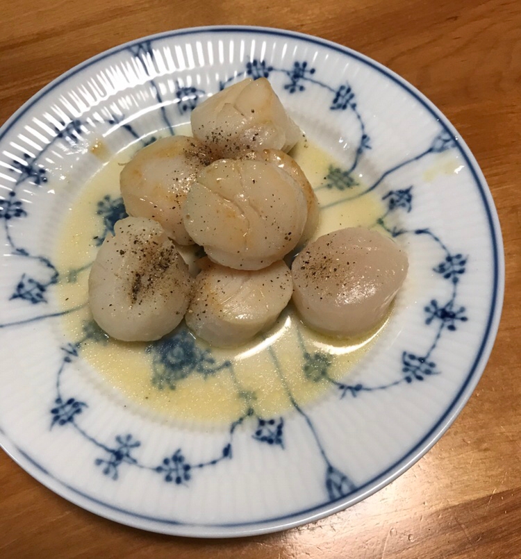 ホタテのレモン生姜バター焼き