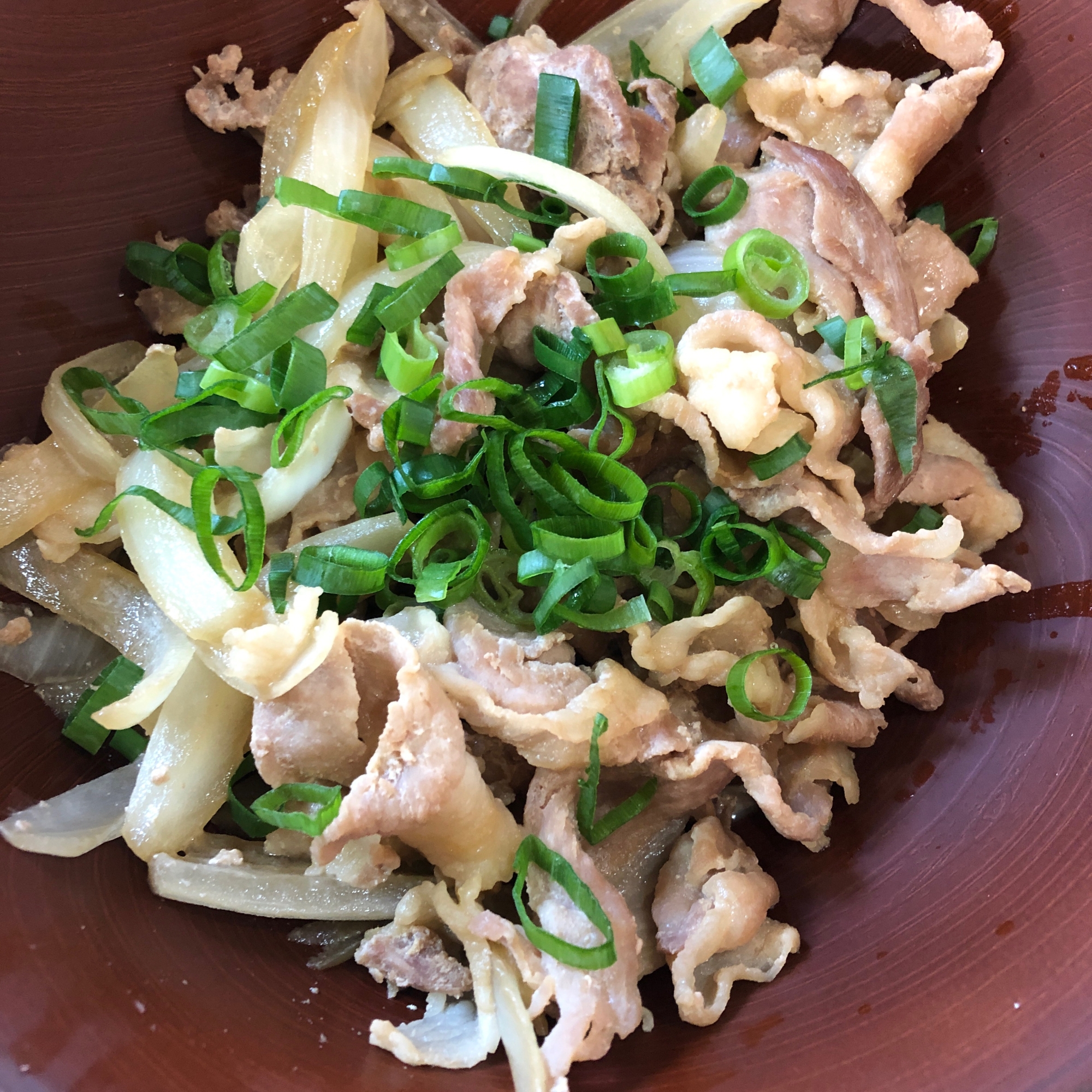 豚肉と玉ねぎのマヨ醤油炒め