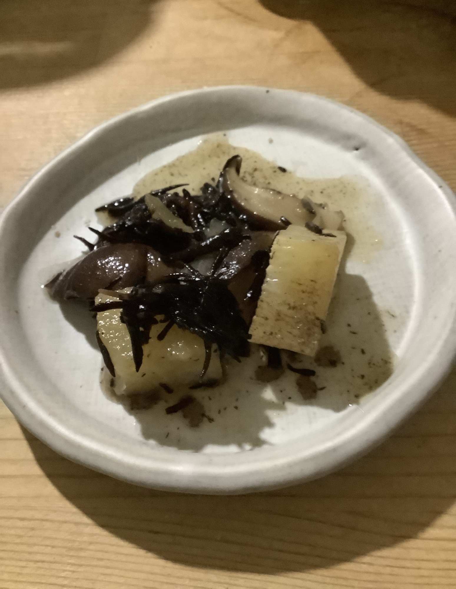 長芋椎茸芽ひじきの煮物