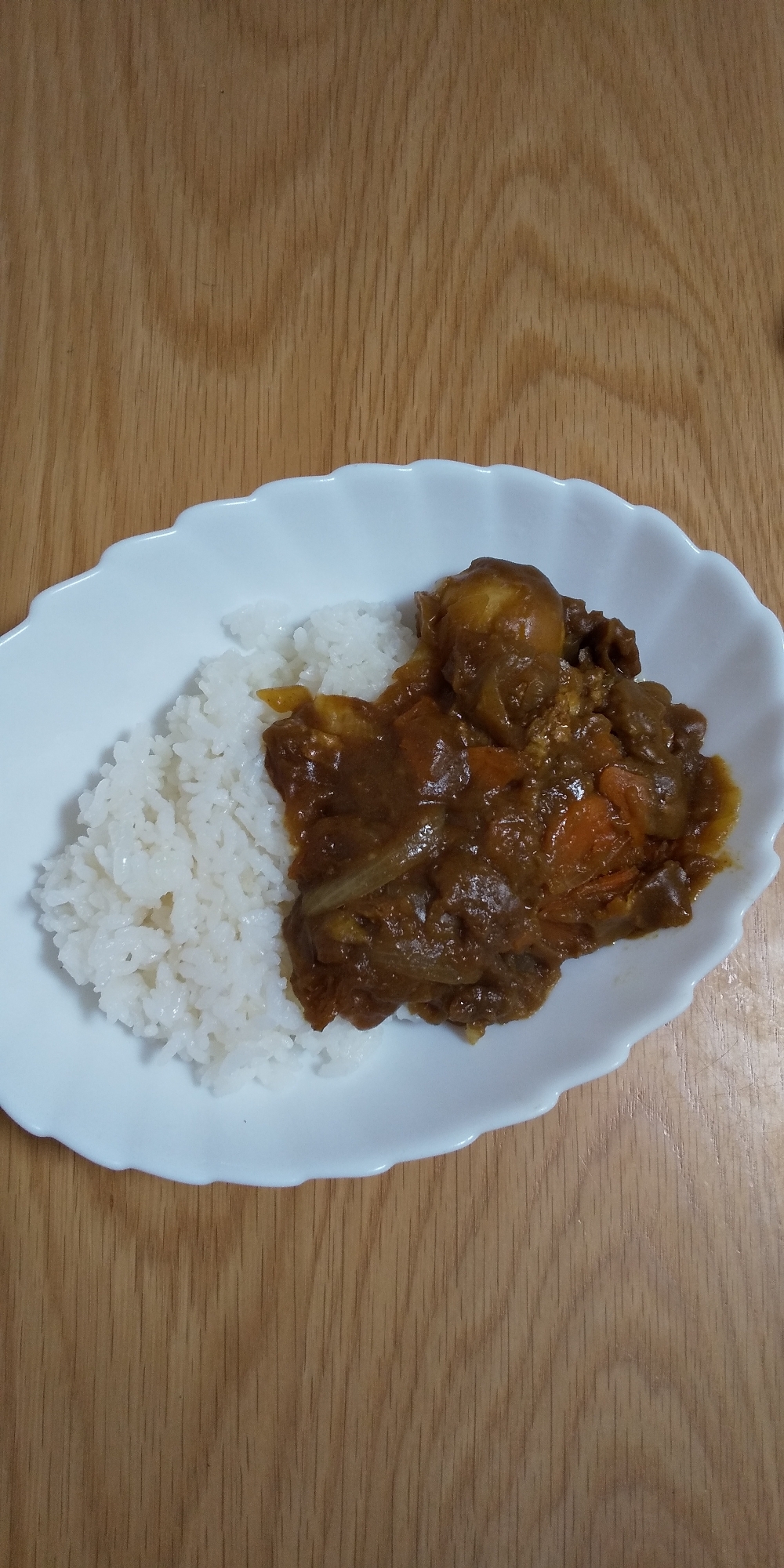 冷凍里芋と油揚げのカレー