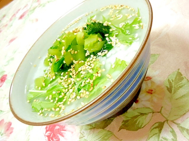 ❤水菜と高菜のお粥さん❤
