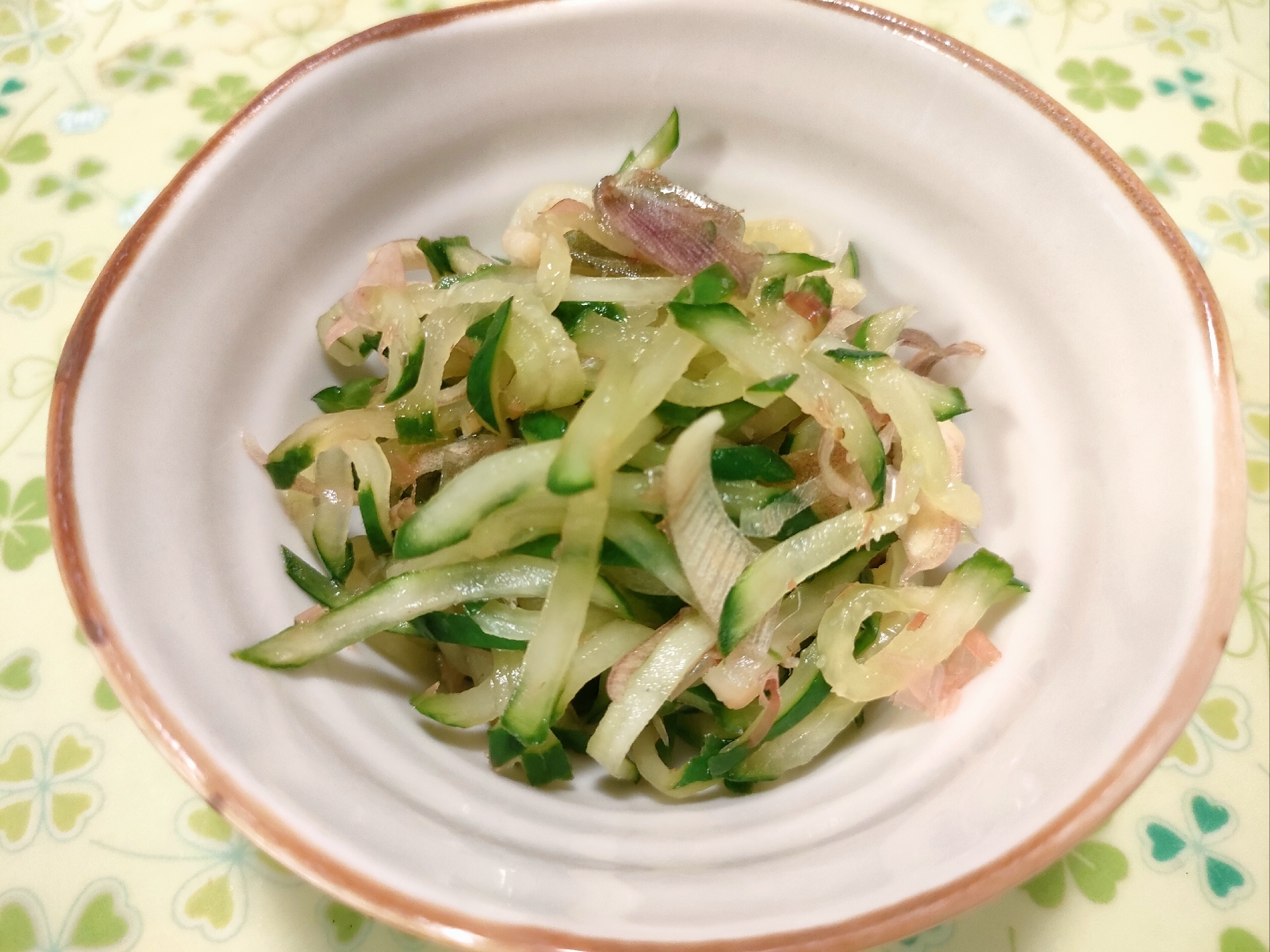 きゅうりとみょうがのおかか和え