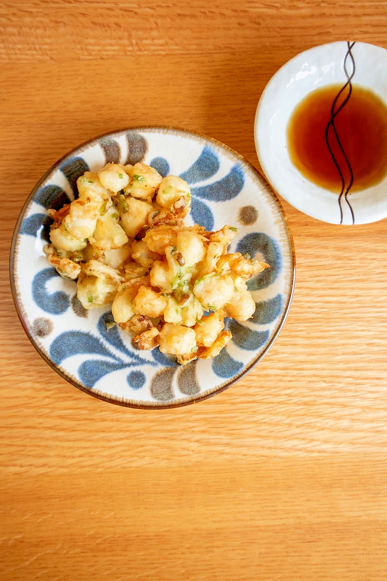 おもてなしにもおススメ 小柱とエリンギのかき揚げ
