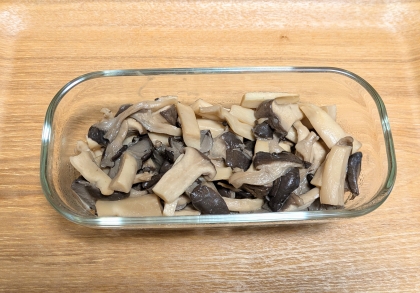 レンジで簡単ꕥガリバタ味の蒸しきのこ