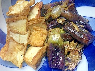 ナスの煮びたしと厚揚げ