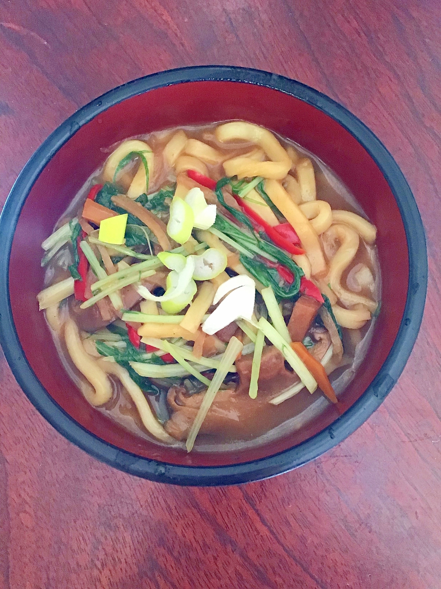 切干大根の煮物リメイクdeカレーうどん。